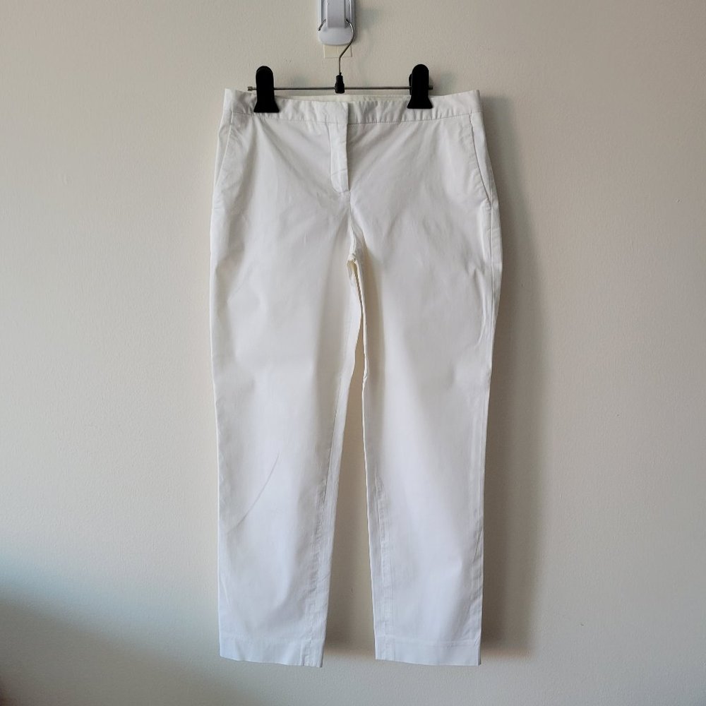 Theory White Ankle Pants
